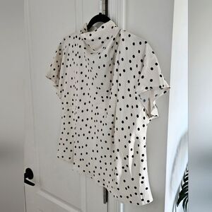 Reserved Black and White Polka Dot Blouse
